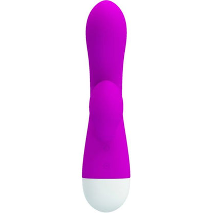 Close-up do Pretty Love Vibrador Smart Eli mostrando seu design ergonómico, textura de silicone macio e estimulador tipo 'orelha de coelho'.