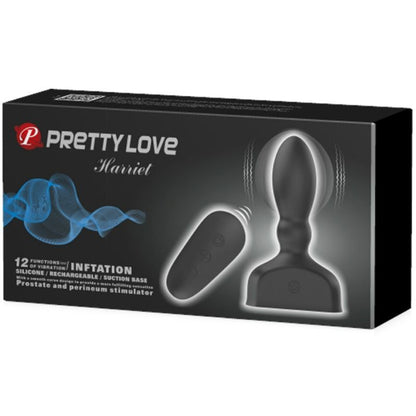 PRETTY LOVE Marriel Vibrador Prostático Inflável com controlo remoto e 12 funções de vibração