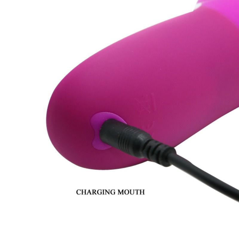 Detalhes do Vibrador Multifuncional Pretty Love Adrian com silicone e funções de vibração e movimento
