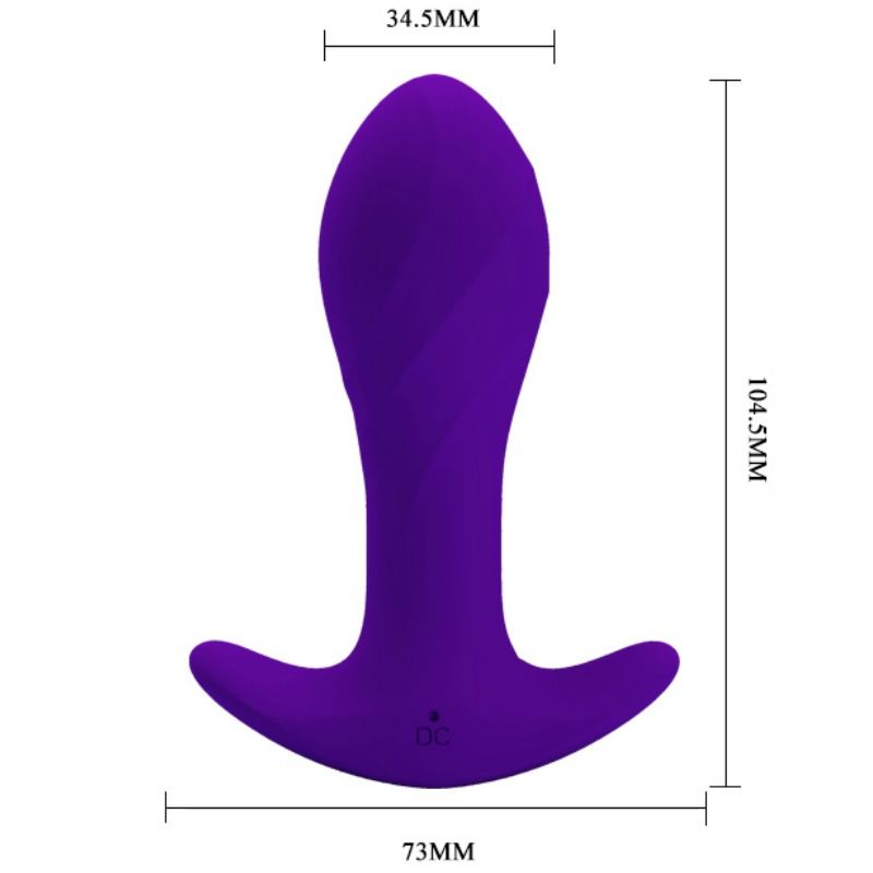 Vibrador Anal Lils PRETTY LOVE em silicone, exibindo seu design ergonómico, cor e detalhes de textura.