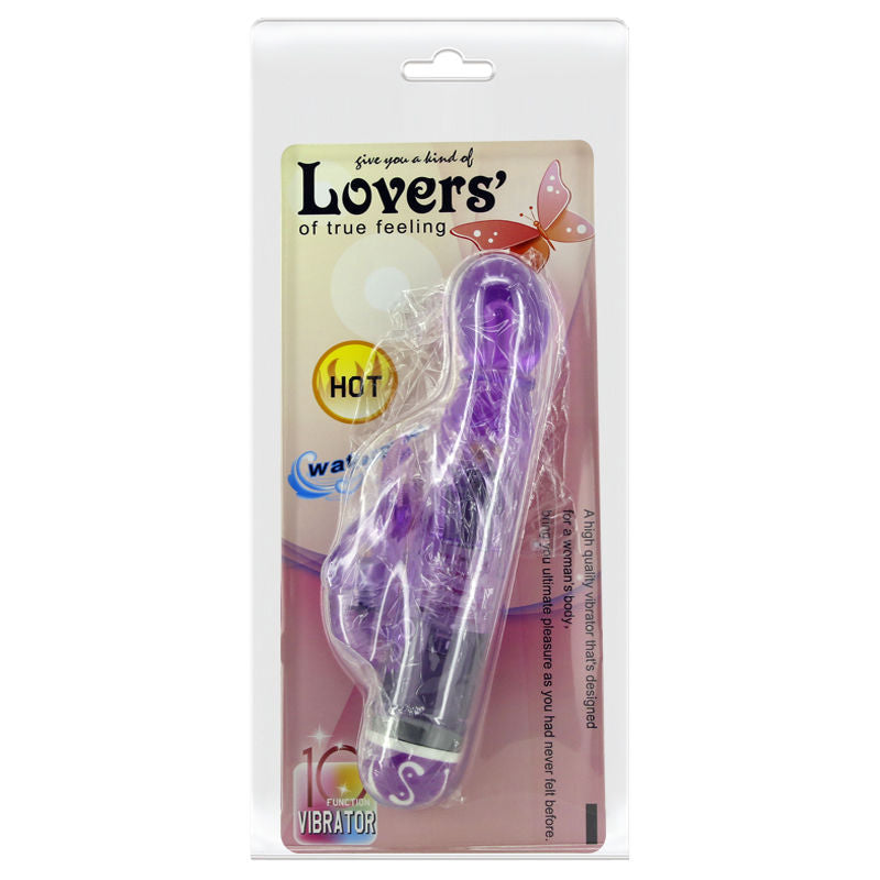 Vibrador Multivelocidade BAILE com Estimulador Lils Clitoriano, design ergonómico e cor lilás.