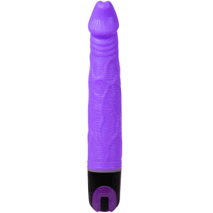 Vibrador BAILE Multivelocidade Roxo 21.5 CM com detalhes texturizados para prazer intenso.