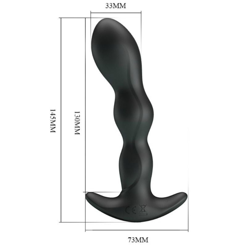 PRETTY LOVE Massageador Anal de Próstata Vibratório com 12 funções e design ergonómico