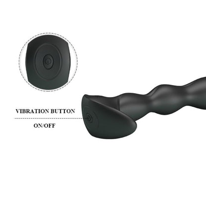PRETTY LOVE Massageador Anal de Próstata Vibratório com 12 funções e design ergonómico