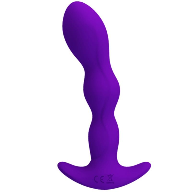 Massageador de próstata e anal PRETTY LOVE com 12 modos de vibração na cor lilás.