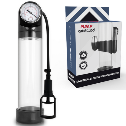 PUMP ADDICTED Bomba Peniana Transparente RX9 com Vibrador para Aumento e Performance Masculina