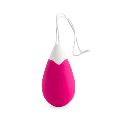 Close-up do Ovo Vibrador Intense Jan com Controle Remoto Recarregável Rosa, destacando seu design em silicone macio.