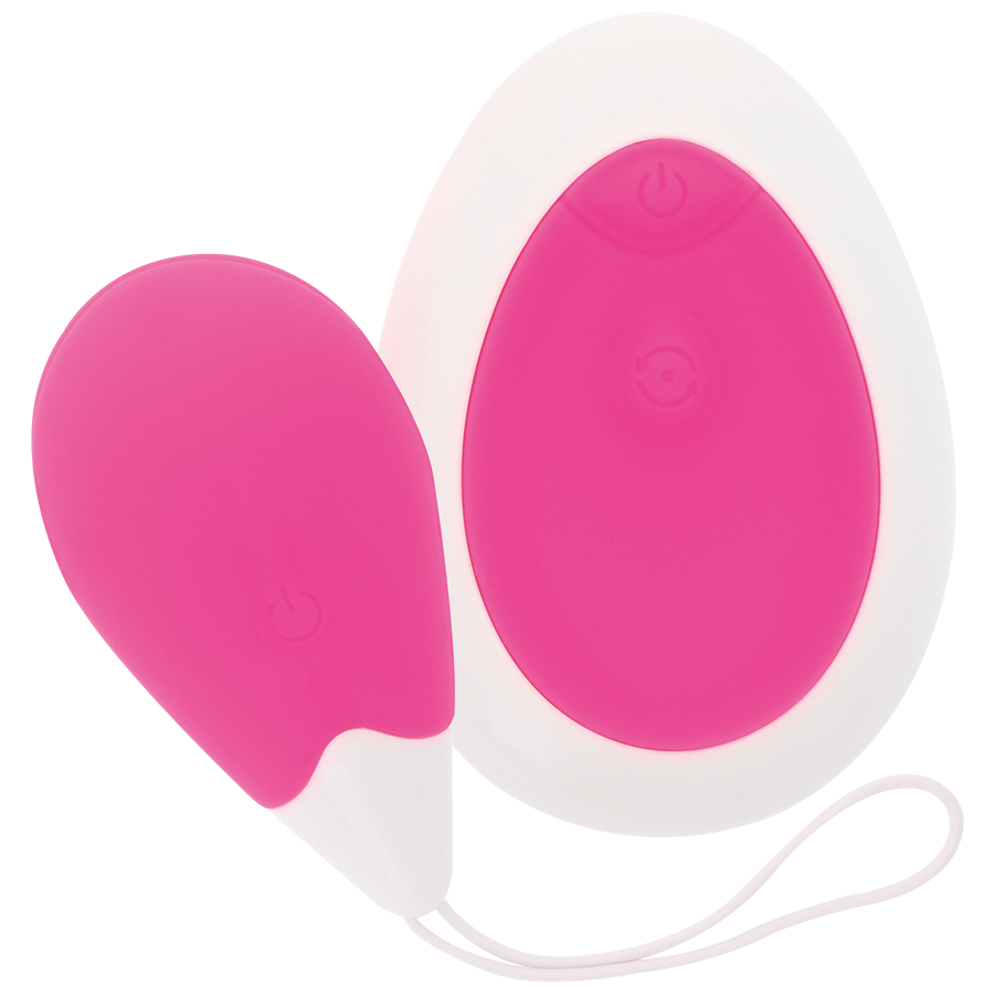 Close-up do Ovo Vibrador Intense Jan com Controle Remoto Recarregável Rosa, destacando seu design em silicone macio.