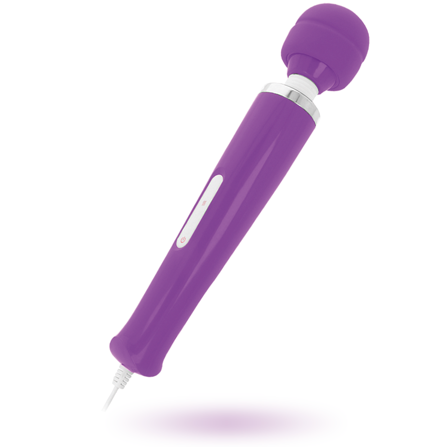 INTENSE Varinha Vibratória Keanu Wand Lilac, detalhe da cabeça de silicone e corpo ergonómico