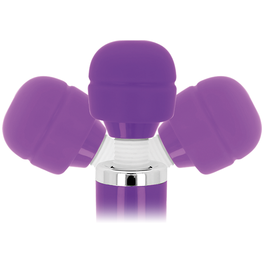 INTENSE Varinha Vibratória Keanu Wand Lilac, detalhe da cabeça de silicone e corpo ergonómico
