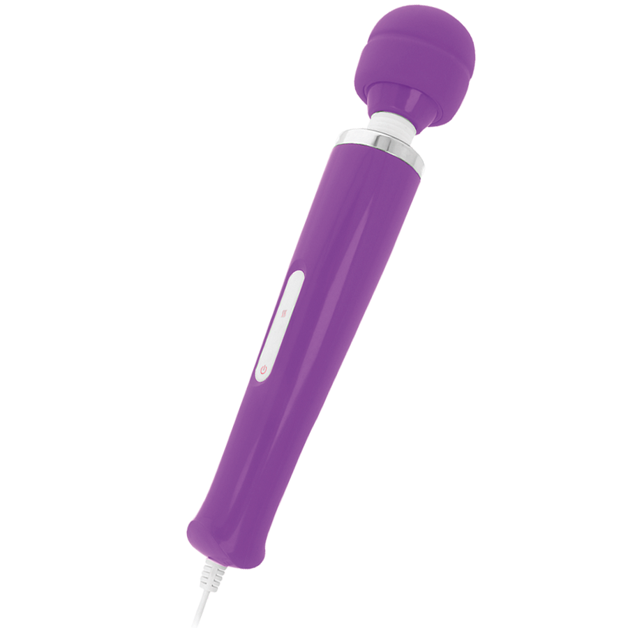 INTENSE Varinha Vibratória Keanu Wand Lilac, detalhe da cabeça de silicone e corpo ergonómico