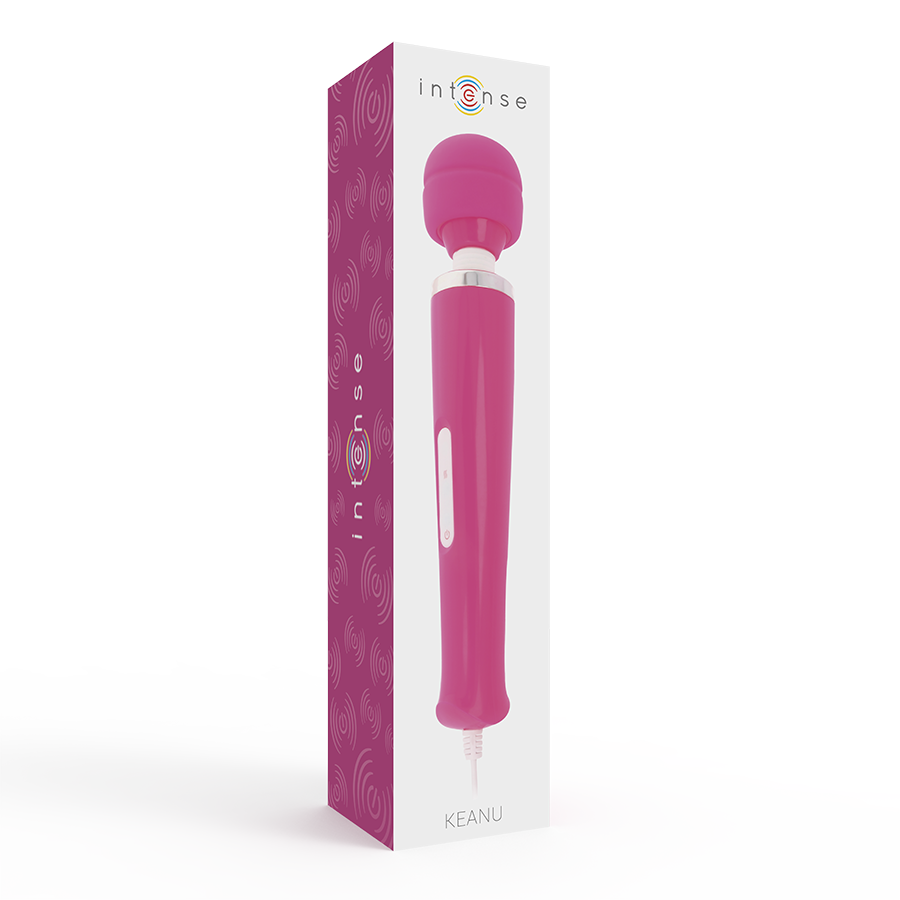 INTENSE Massageador Wand Keanu Rosa com cabeça flexível e design ergonómico