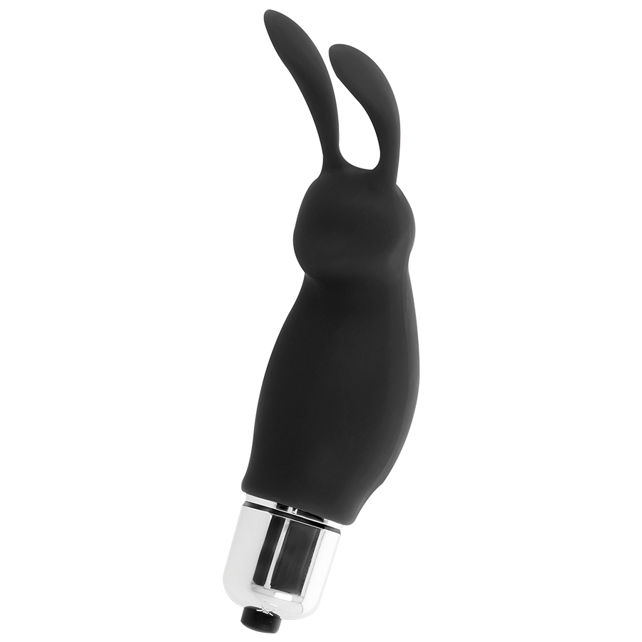 INTENSE Coelho Roger Preto, vibrador ergonómico para estimulação precisa