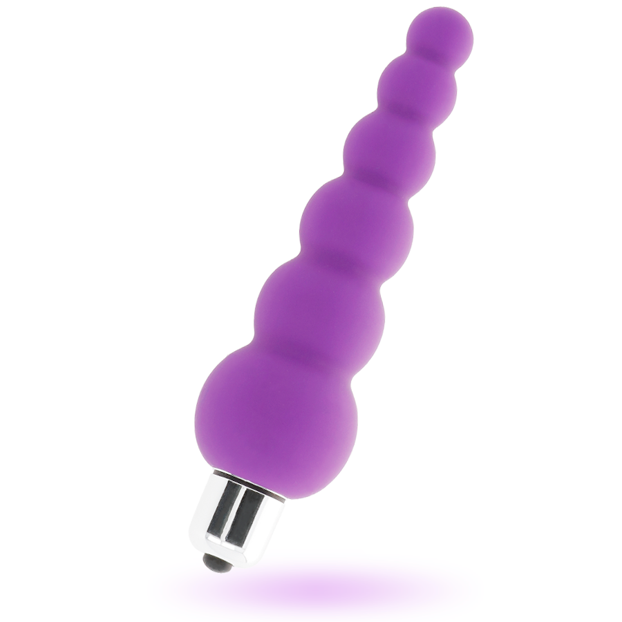 Close-up of the Intense Vibrador Snoopy 7 Velocidades Silicone Lila, showing its texture and features.