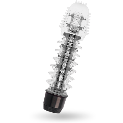 Close-up do GLOSSY Vibrador Axel Preto, destacando seu design ergonômico e material TPE Platinum.