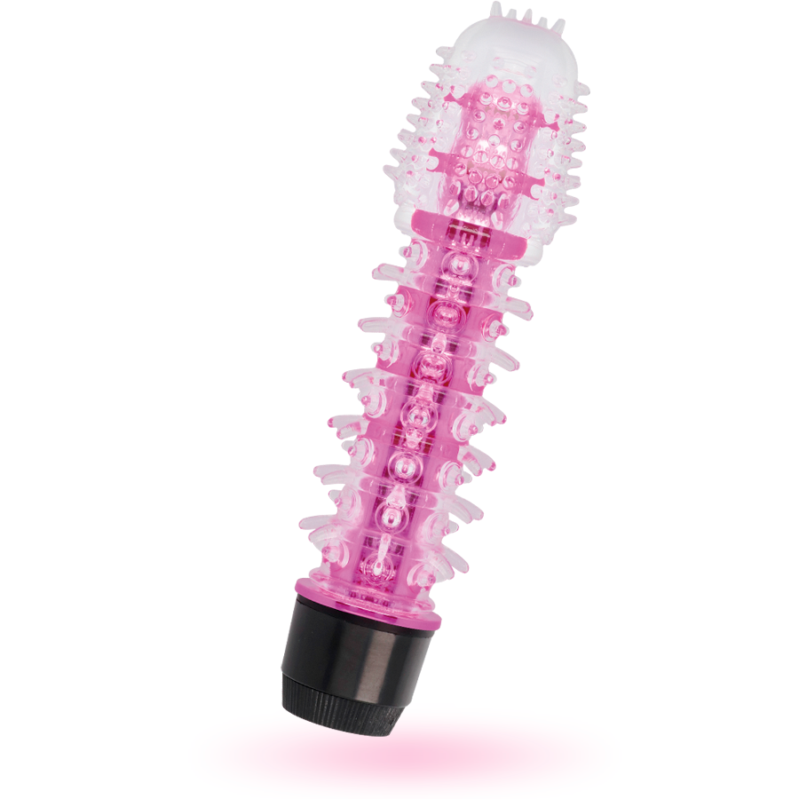 Vibrador GLOSSY Axel Rosa de TPE, ergonômico e à prova d'água para prazer íntimo