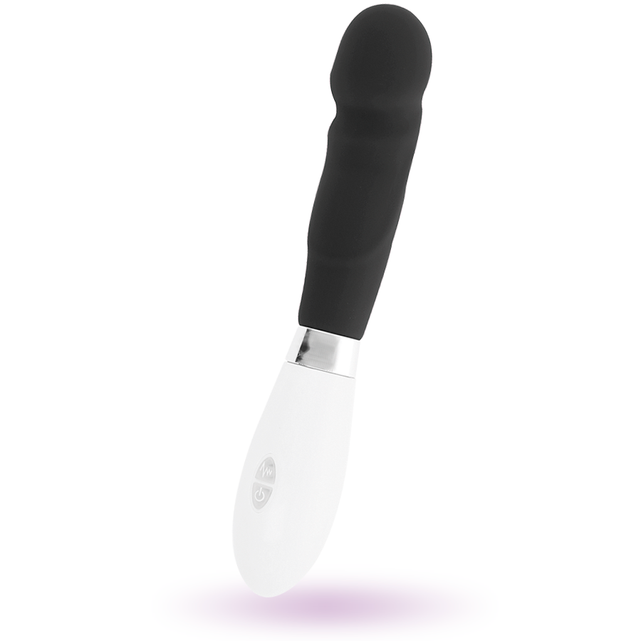 GLOSSY Vibrador Paul Realista Preto com 10 Funções