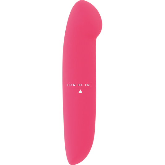 Close-up do Vibrador GLOSSY Phil Compacto Rosa, destacando seu design discreto e material sedoso.