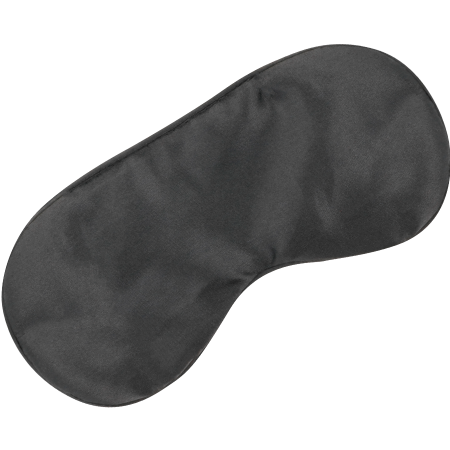 Máscara de cetim preta Darkness para jogos BDSM e sensuais.