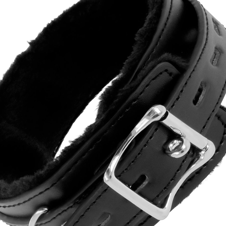 Colar de postura DARKNESS confortável com corrente de couro para BDSM