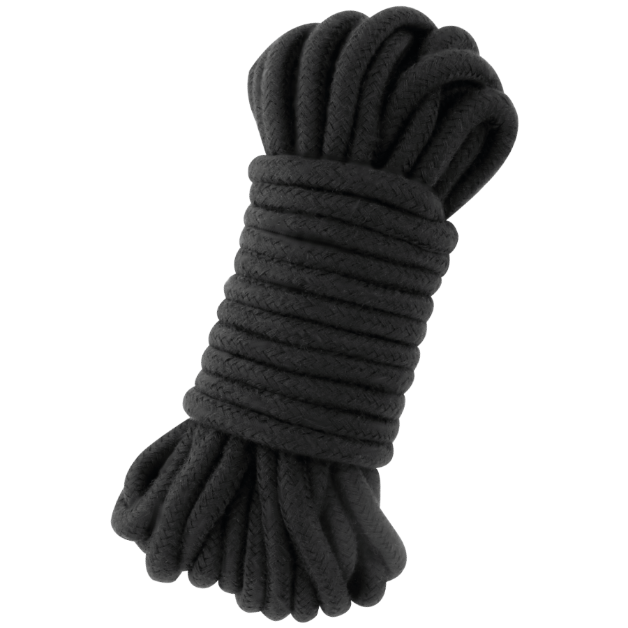 Corda Japonesa Darkness 5M Preta para práticas de bondage e shibari.