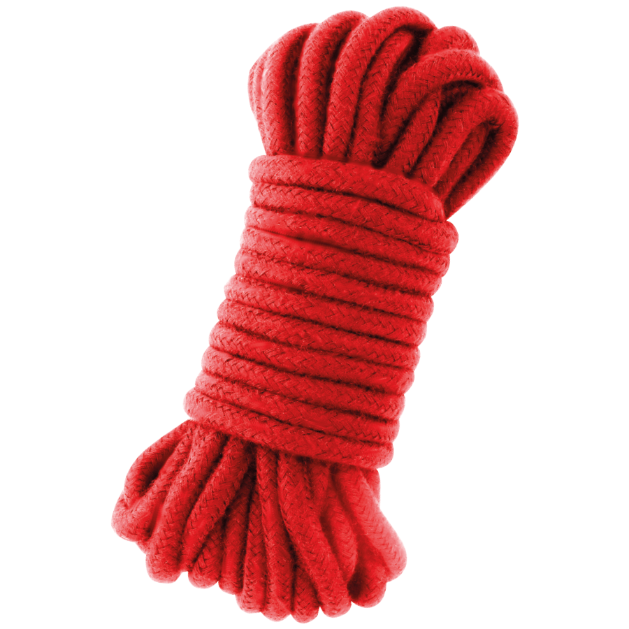 Corda Japonesa Darkness 5 metros vermelha para práticas de bondage e shibari.