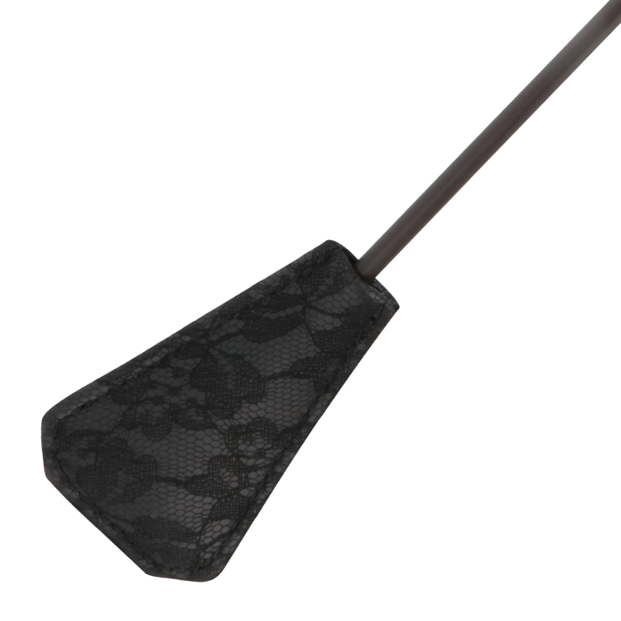 Chicote de pena dupla face Darkness preto 56cm para jogos de BDSM e estimulação sensual.