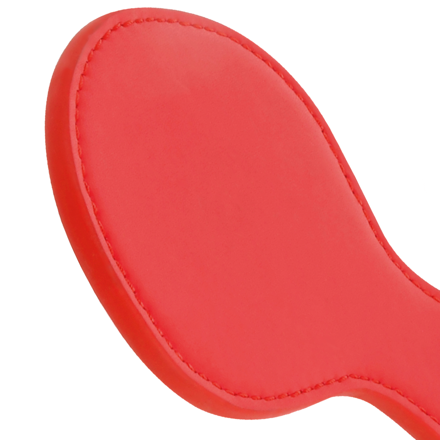 Darkness Pá Fetiche Redonda, um acessório BDSM em vermelho com detalhes em preto para jogos de dominação e submissão.