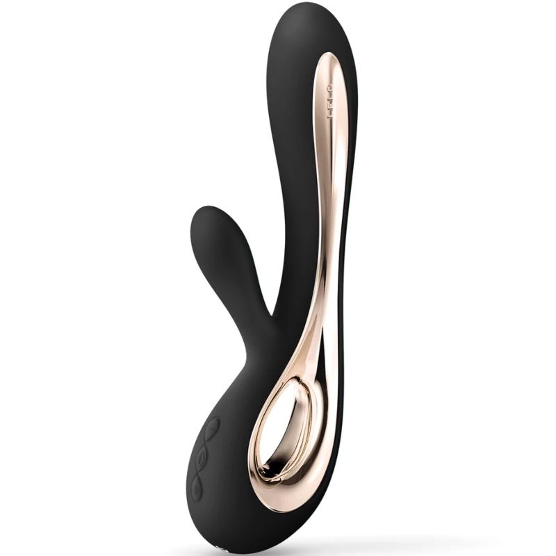 LELO Vibrador Soraya 2 preto, design ergonómico com estimulador clitoriano e ponta para Ponto G.