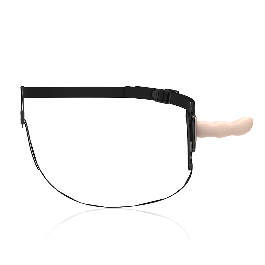 Arnês Fetish Submissive de silicone para ponto G de 12,5 cm, mostrando seu design ergonómico e material macio.