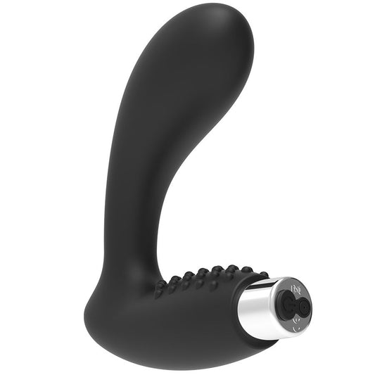 Vibrador prostático recarregável Addicted Toys Modelo 5 preto em silicone médico.