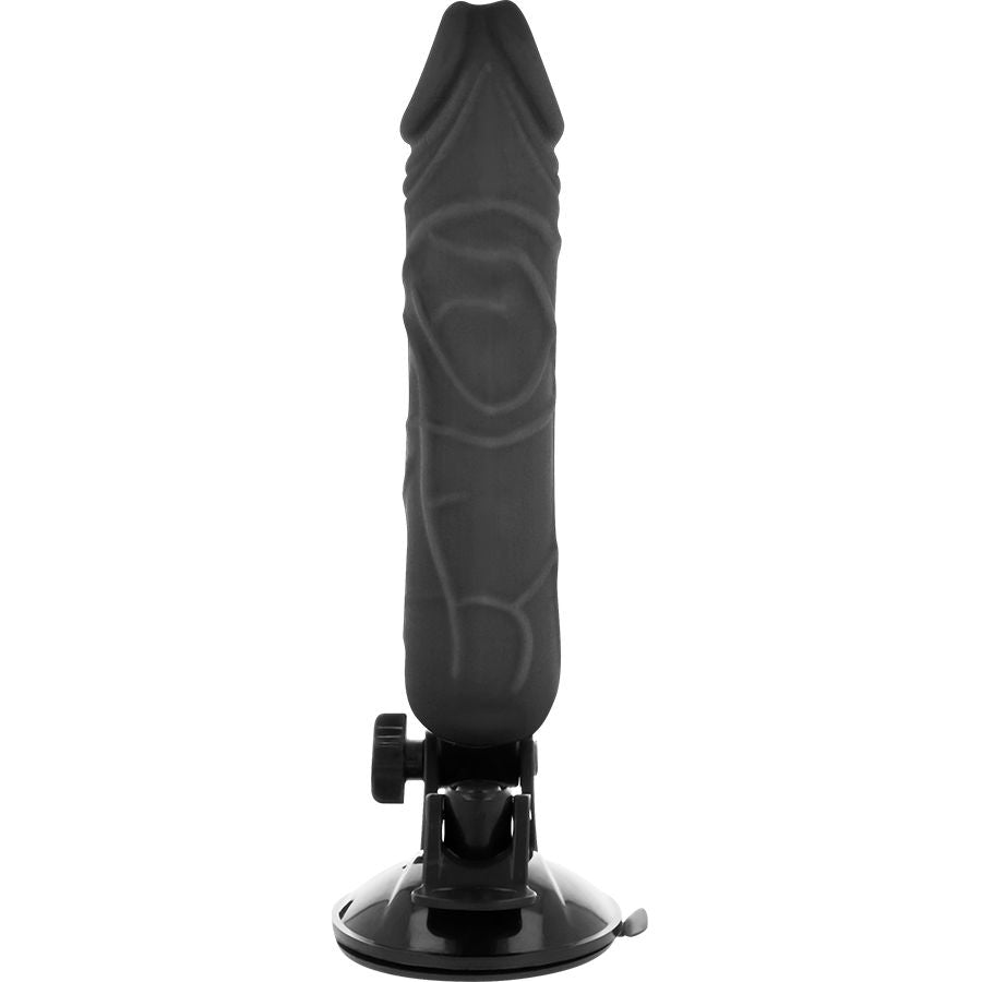Close-up do BASECOCK Vibrador Realista com Controle Remoto, 20cm, mostrando sua textura natural e controle