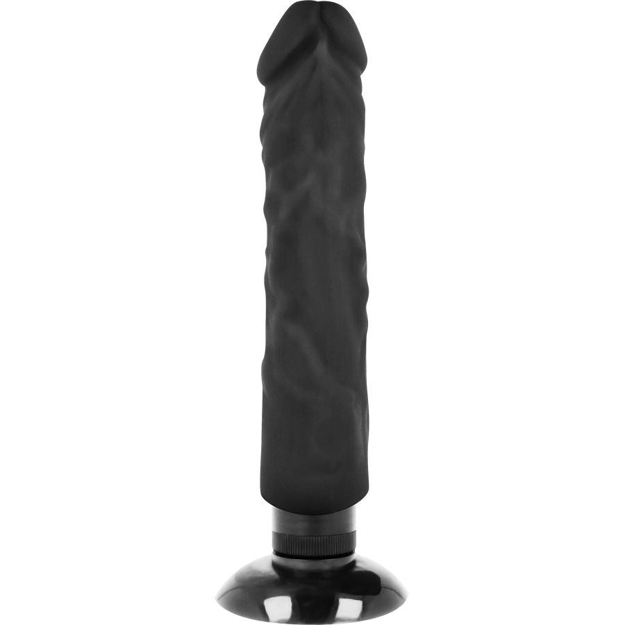 Close-up do Vibrador BASECOCK Realista 2 em 1 Natural 20x4cm, mostrando a sua textura e design autêntico.