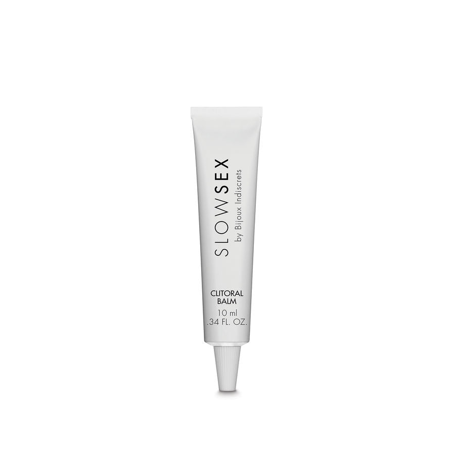 Frasco do Bálsamo Estimulante de Clítoris BIJOUX Slow Sex 10ml com efeito calor e aroma de coco