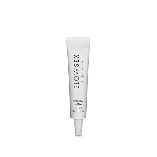 Frasco do Bálsamo Estimulante de Clítoris BIJOUX Slow Sex 10ml com efeito calor e aroma de coco