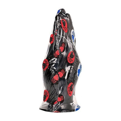 Close-up do ALL BLACK Dildo de Fisting Anatómico de 21 cm, preto, mostrando a sua forma ergonómica e superfície lisa para exploração anal.