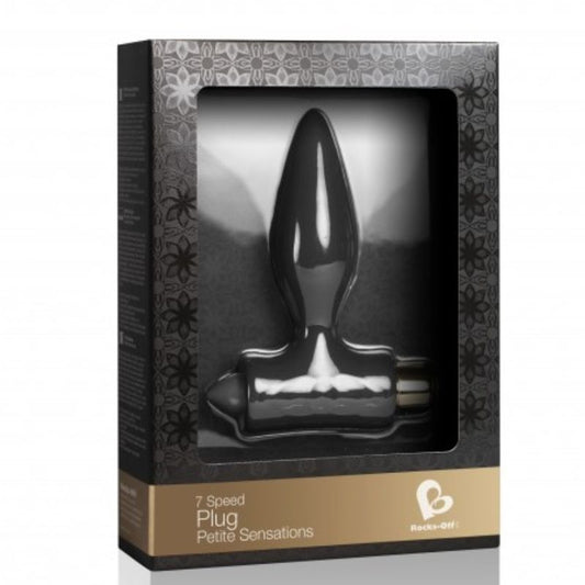 Plug anal vibratório ROCKS-OFF Petite Sensations preto, ideal para iniciantes