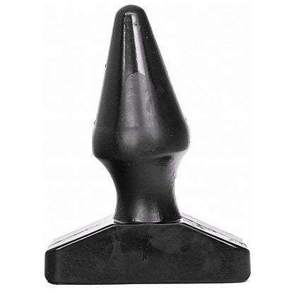 ALL BLACK Plug Anal Cónico de 16 CM em PVC preto, ideal para estimulação anal.