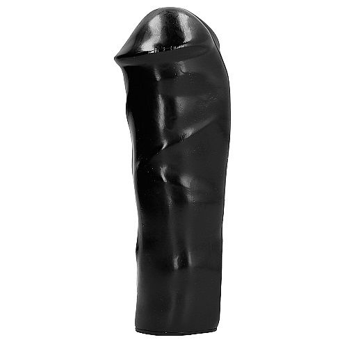 ALL BLACK Dildo Realístico 20 CM com superfície lisa e cor preta para prazer autêntico.