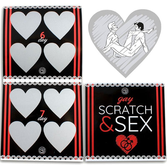 Detalhes do Secret Play Jogo de Casais Scratch & Sex | Versão Gay Multilíngue.