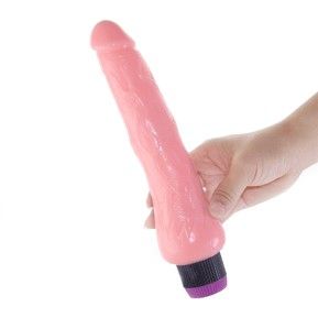 Close-up do Vibrador Realístico Baile 19.5 CM com toque ultramacio, mostrando detalhes e textura realista.