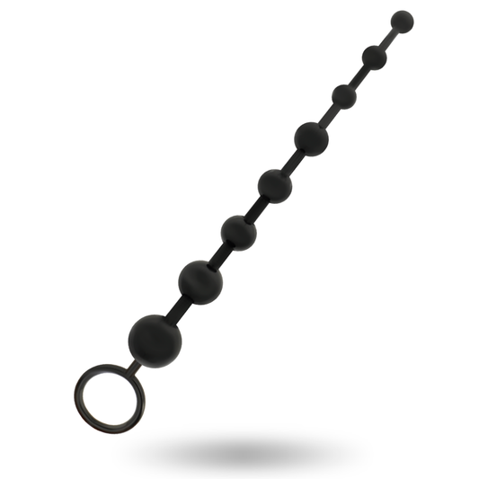 ADDICTED TOYS Contas Anais Pretas 29cm para prazer anal seguro e suave.