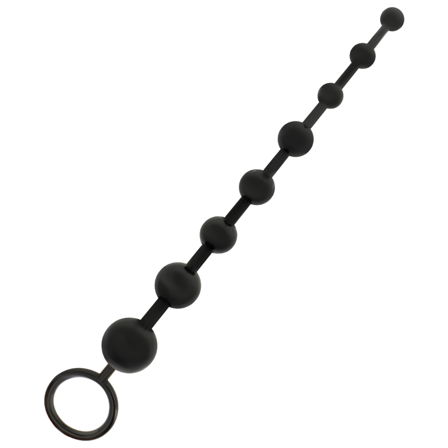 ADDICTED TOYS Contas Anais Pretas 29cm para prazer anal seguro e suave.