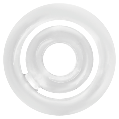 Anel Peniano ADDICTED TOYS C-Ring Transparente, conjunto de dois, em silicone macio