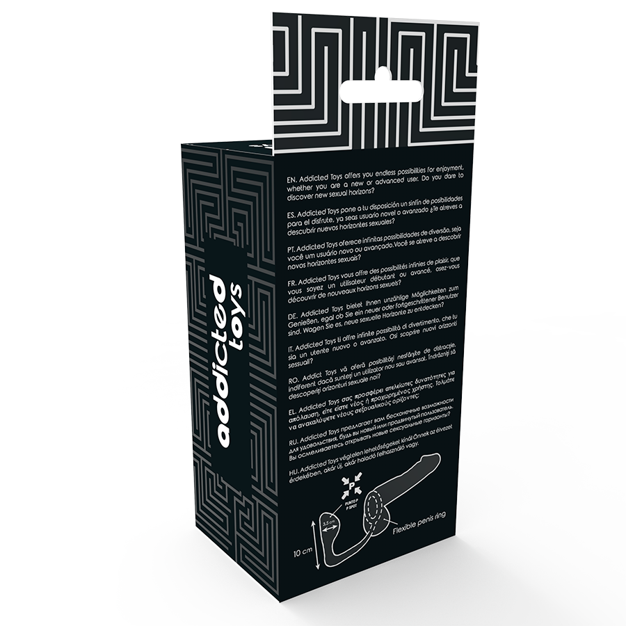 ADDICTED TOYS Plug Anal Ergonómico com Anel Peniano Integrado, textura macia e design inovador