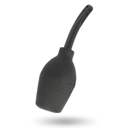 ADDICTED TOYS Squeeze Clean Higienizador Anal Preto para uma limpeza confortável e segura.