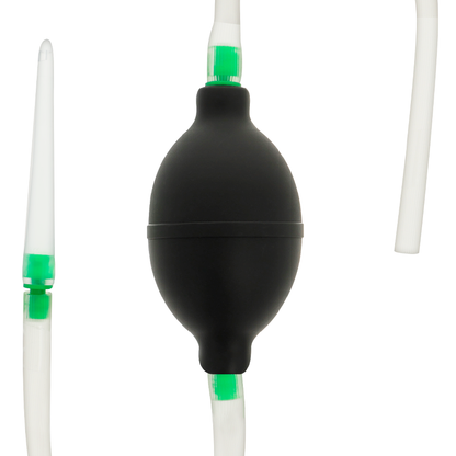Addicted Toys Conjunto de Enema Preto Hipoalergénico, design ergonómico para limpeza anal.