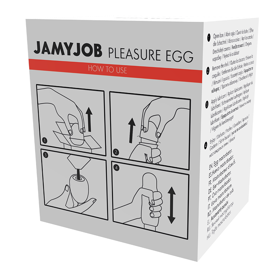 Masturbador de Ovo JAMYJOB Edição Vermelha com textura de filamentos de seda