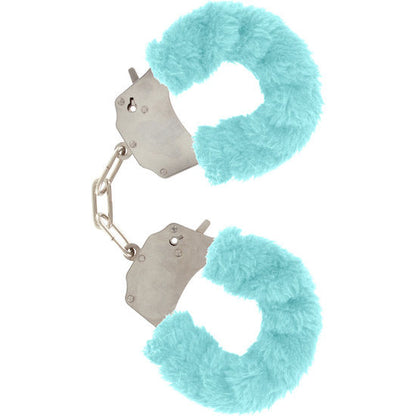 TOYJOY Algemas de Pulso Furry Fun Azuis com Pelúcia Macia e Corrente