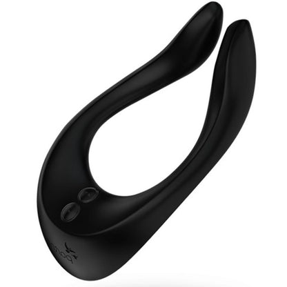 Satisfyer Parceiro Multifun 2 vibrador multifuncional preto, com design ergonómico e flexível para prazer a dois ou solo.